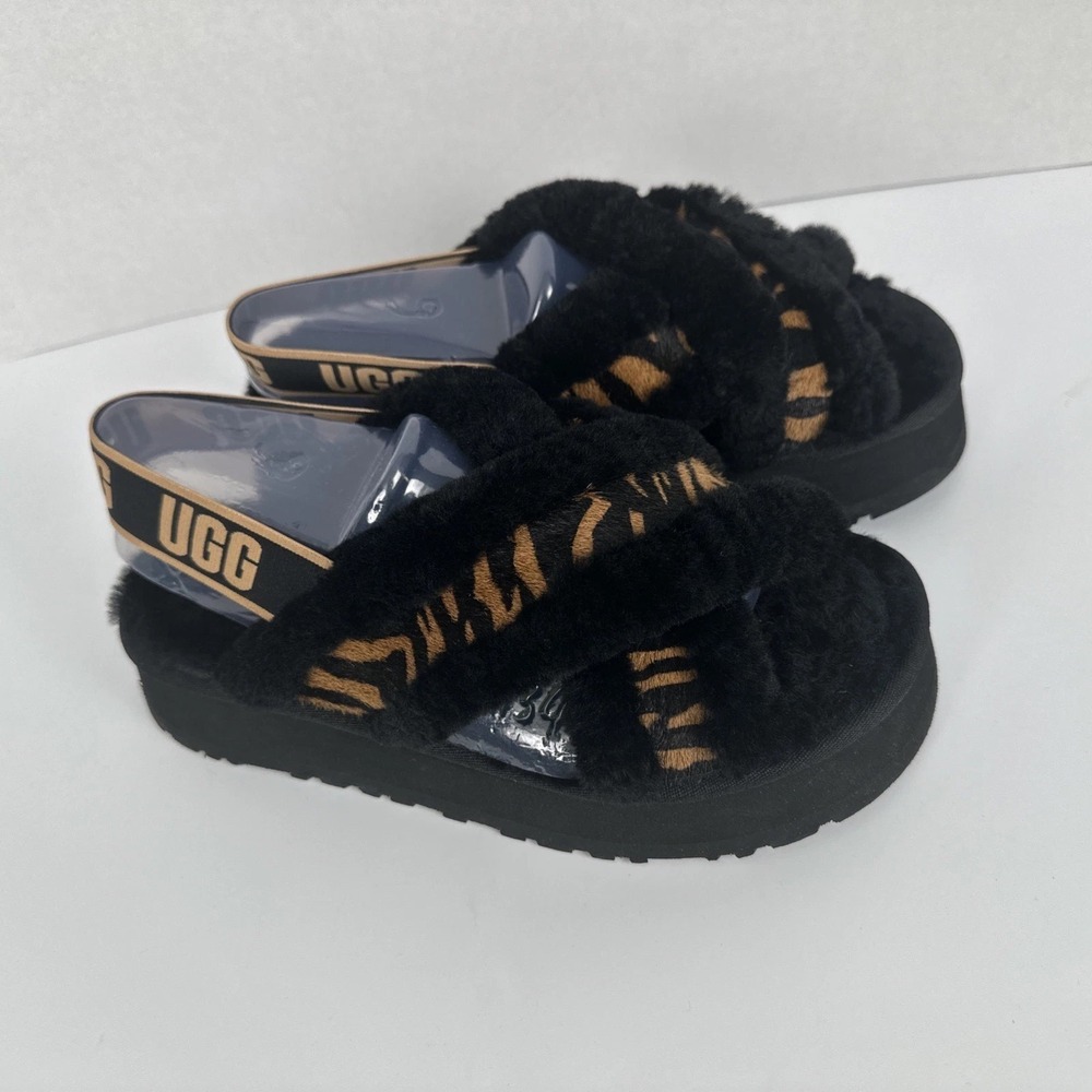 New Women's Shoes UGG Brand 1127072 Disco Cross Strap Tiger P Flatform Slide
